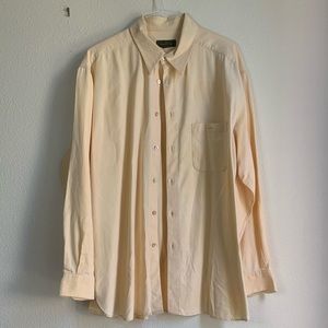 Ermenegildo Zegna XXL cream men’s dress shirt
